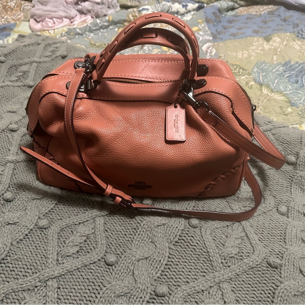 Coach Women's Leather Satchel - Coral